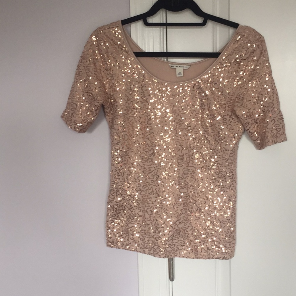 Sequin banana republic top
